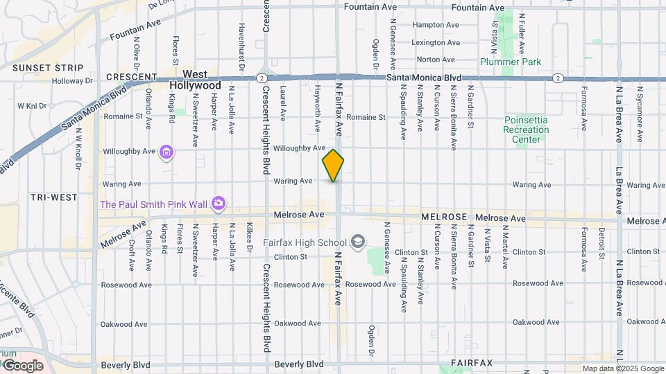 751 N Fairfax Ave Map and Location Details