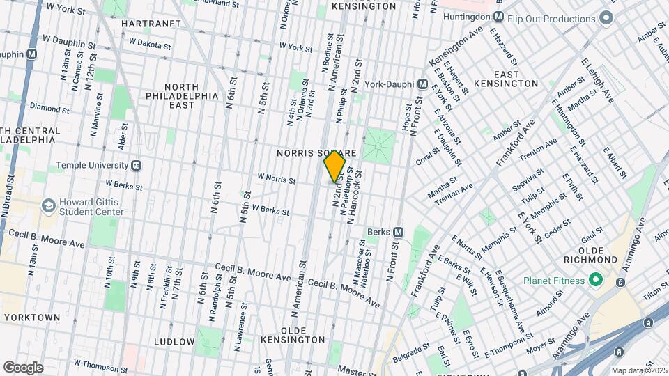205 W Norris St Map and Location Details