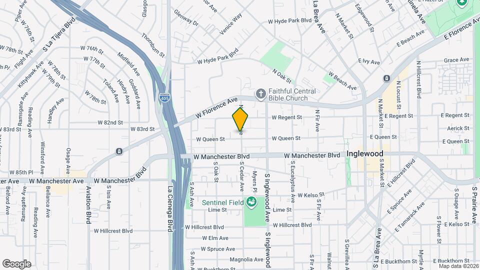 105 N Cedar Ave Mapa y Detalles de la Ubicación