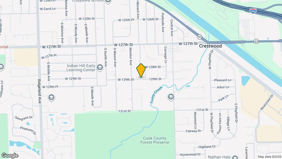 5739 W 129th Pl Map and Location Details