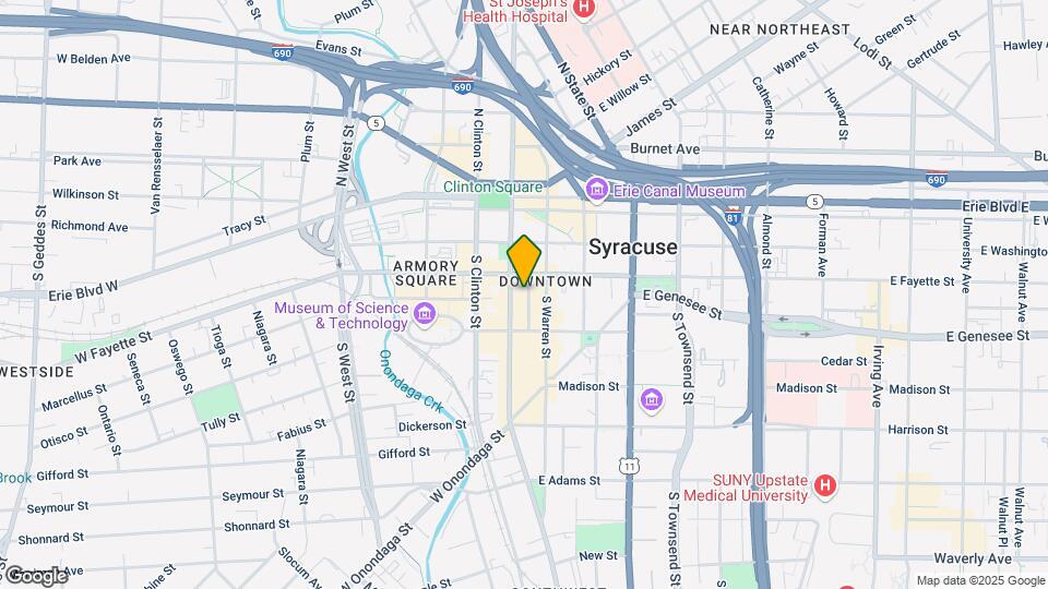 321 S Salina St Map and Location Details
