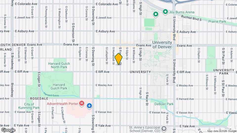2257 S Franklin St Map and Location Details