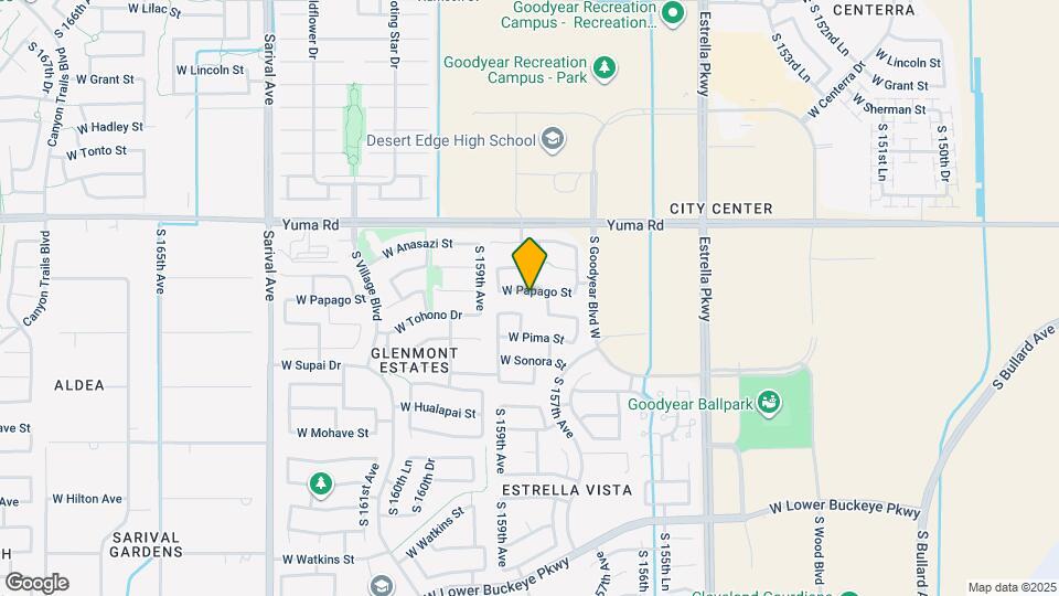 15817 W Papago St Map and Location Details