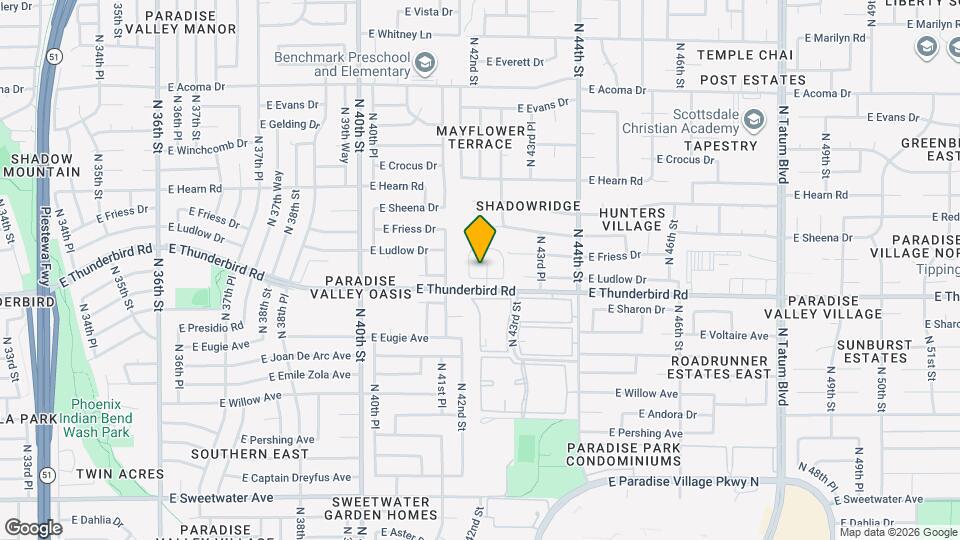 13816 North 42nd Pl Map and Location Details