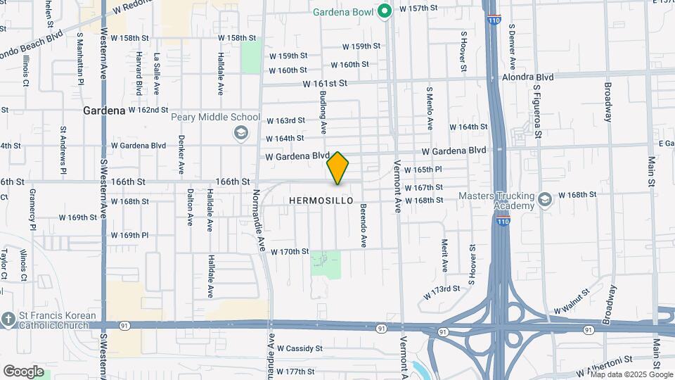 1143 W 166th St Map and Location Details