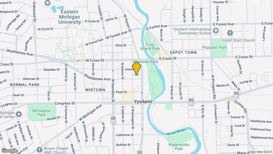 108 Washtenaw Ave Map and Location Details