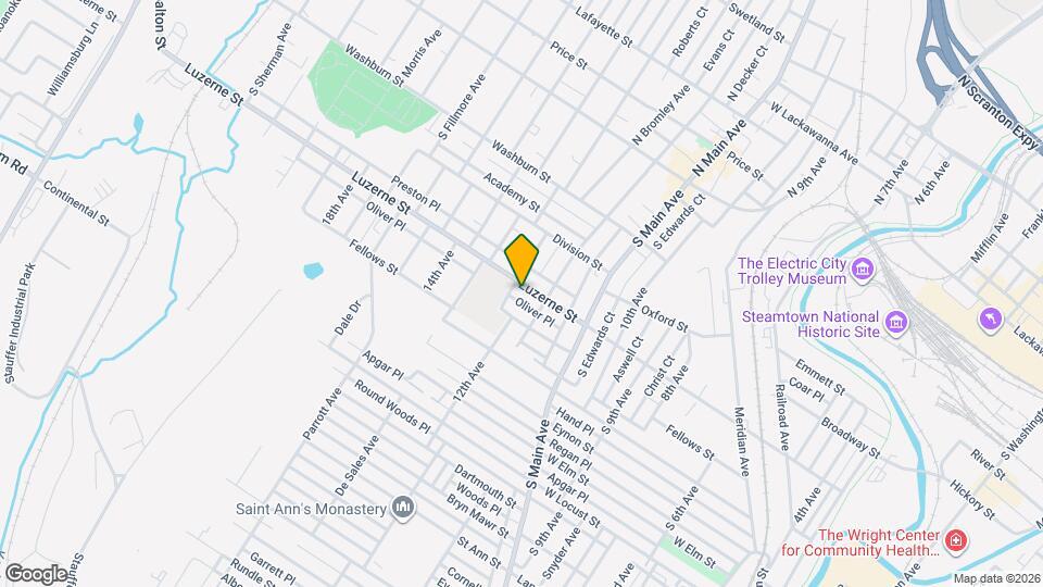 1161 Luzerne St Map and Location Details