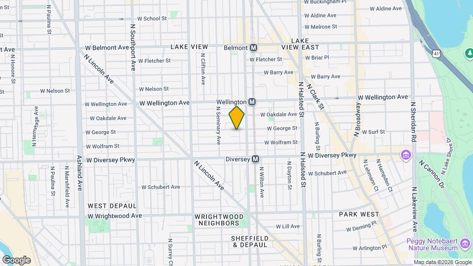 1021 W George St, Unit #3 Map and Location Details