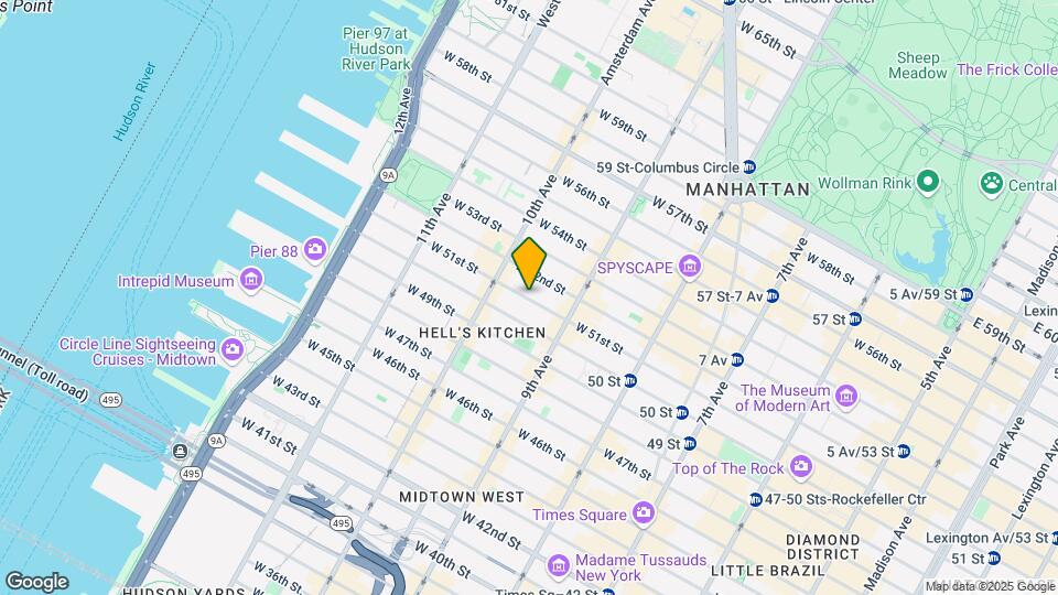 439 W 51st St Map and Location Details
