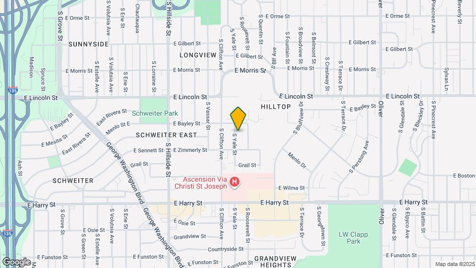 1022 S Yale St Map and Location Details