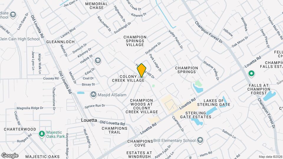 9202 Bayou Bluff Dr Map and Location Details