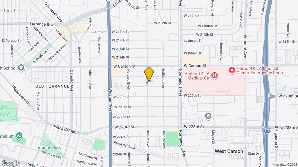 1457 W 219th St, Unit 1457-1/2 Mapa y Detalles de la Ubicación