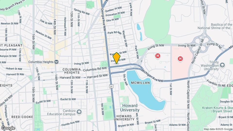627 Columbia Rd NW Map and Location Details
