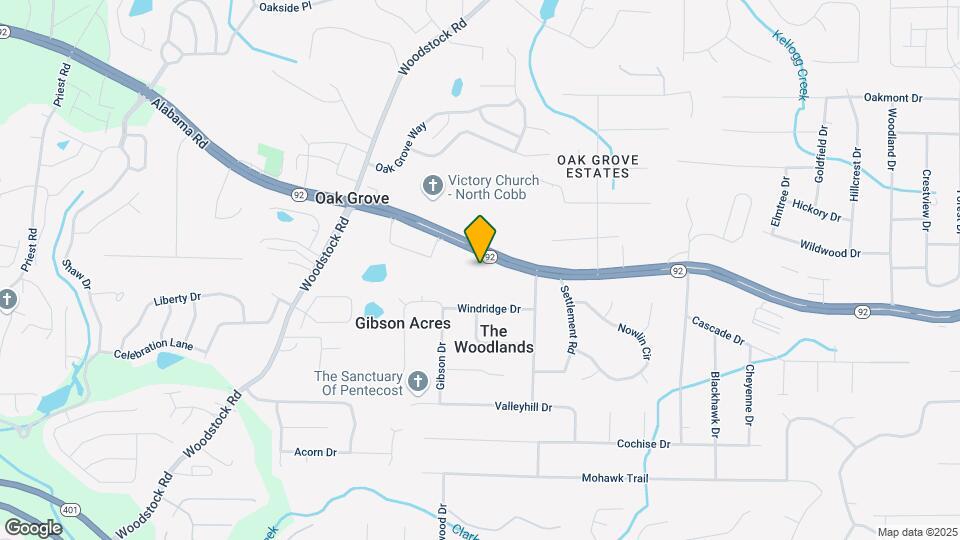 The Brookstone Apartments Acworth Map and Location Details