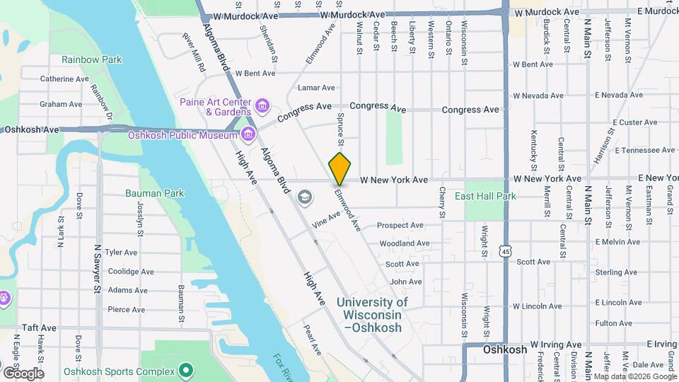 1126 Elmwood Ave Map and Location Details