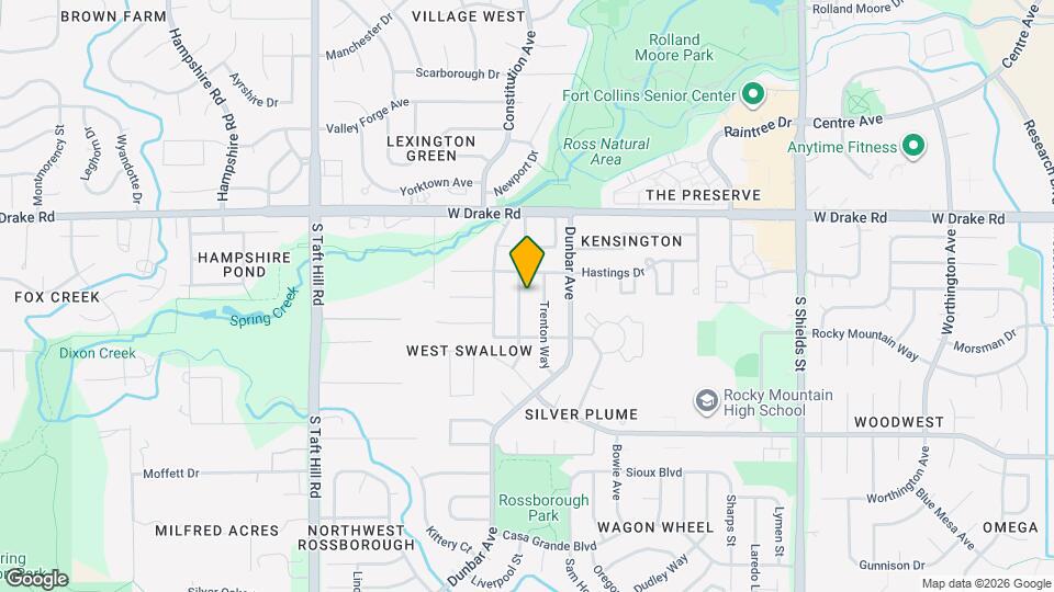 4 bed, 2 bath Home in Central Fort Collins Map and Location Details