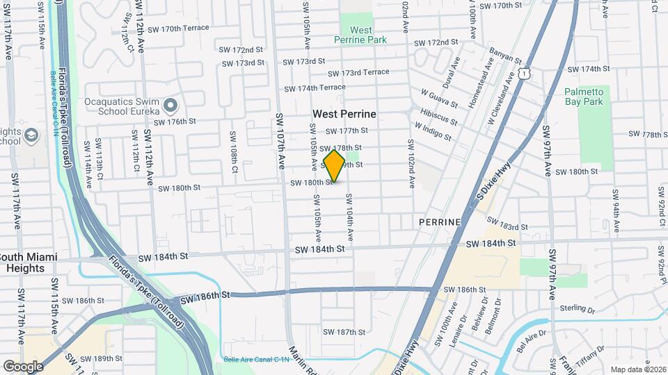 10442 SW 180th St Map and Location Details