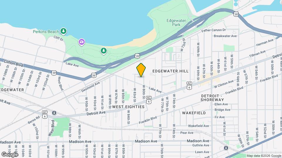 1306 W 80th St Map and Location Details