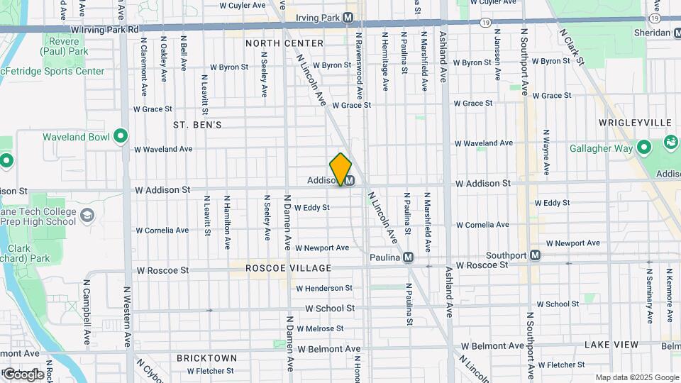 1835 W Addison St, Unit 1 Map and Location Details