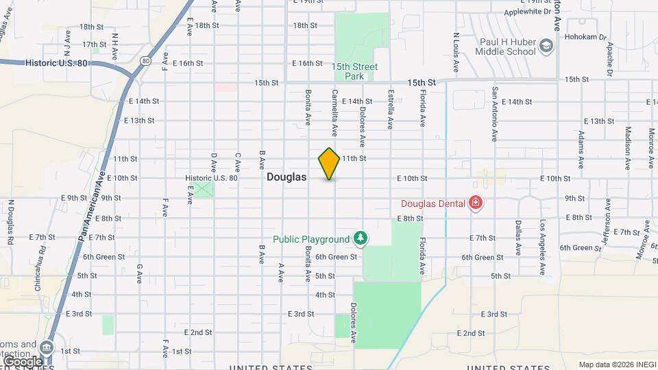 1249 E 10th St Map and Location Details