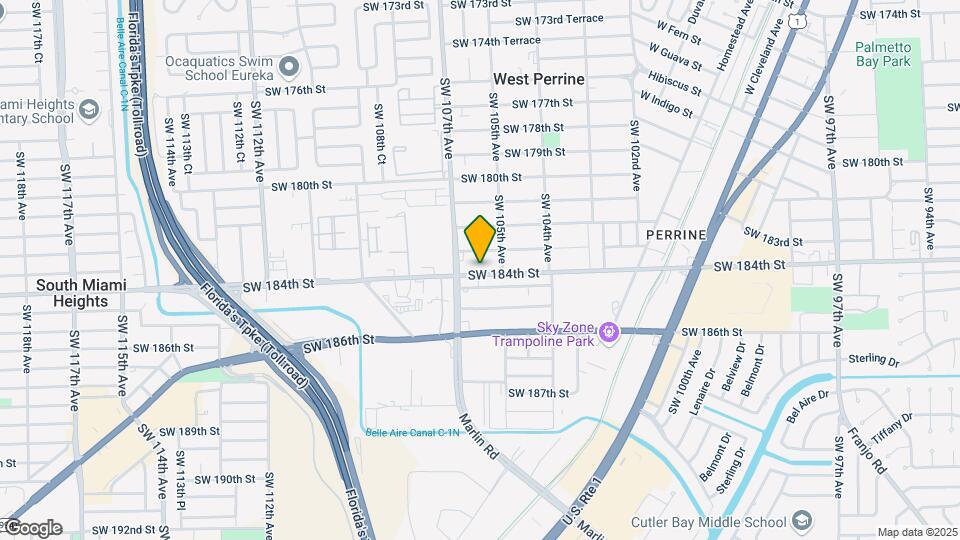 10541 SW 184th St Map and Location Details