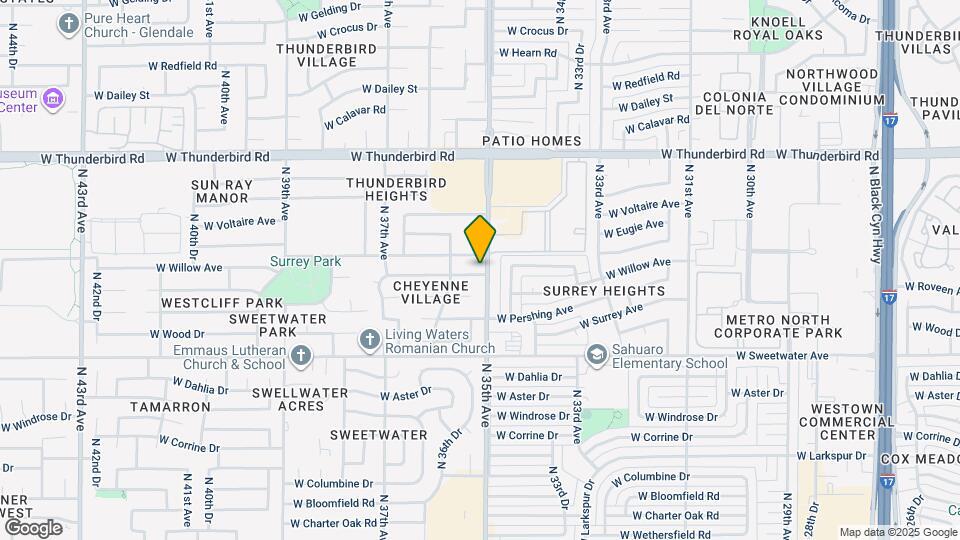 3502 W Willow Ave Map and Location Details