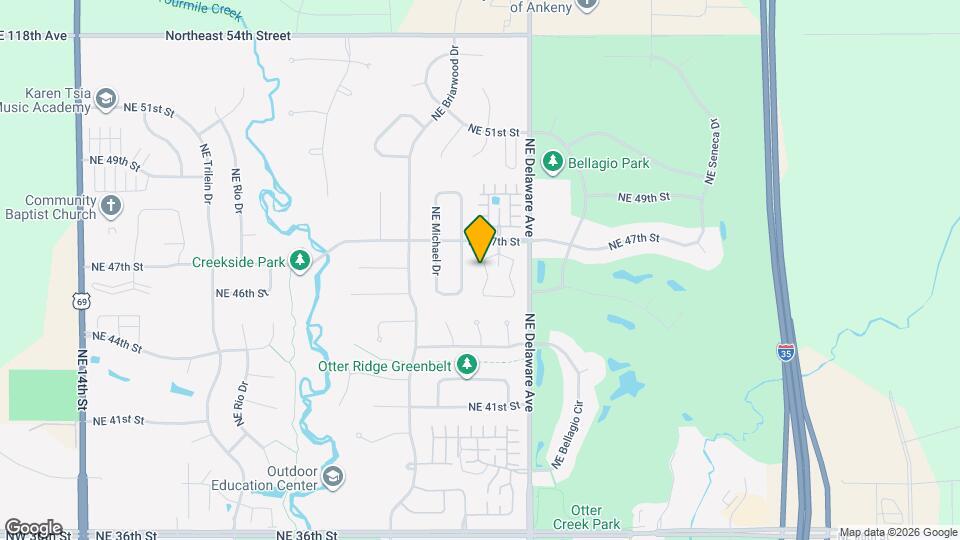 4612 NE Milligan Ln Map and Location Details