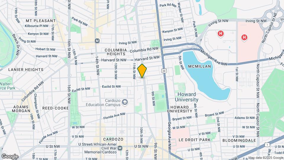 Updated Columbia Heights townhome near the Map and Location Details