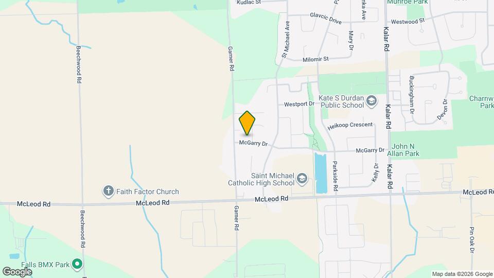 8905 McGarry Dr Map and Location Details