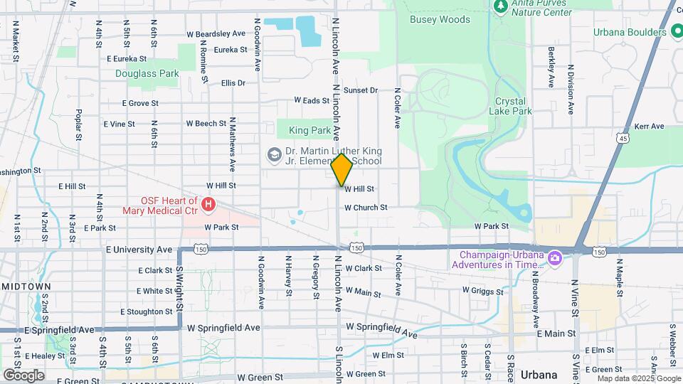 710 N Lincoln Ave Map and Location Details