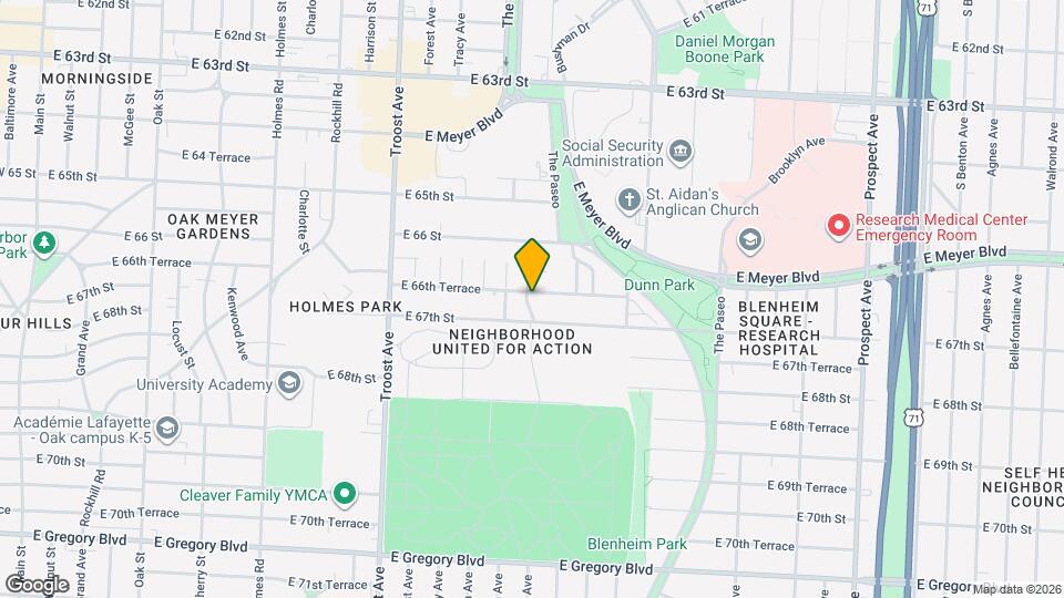 6641 Flora Ave Map and Location Details