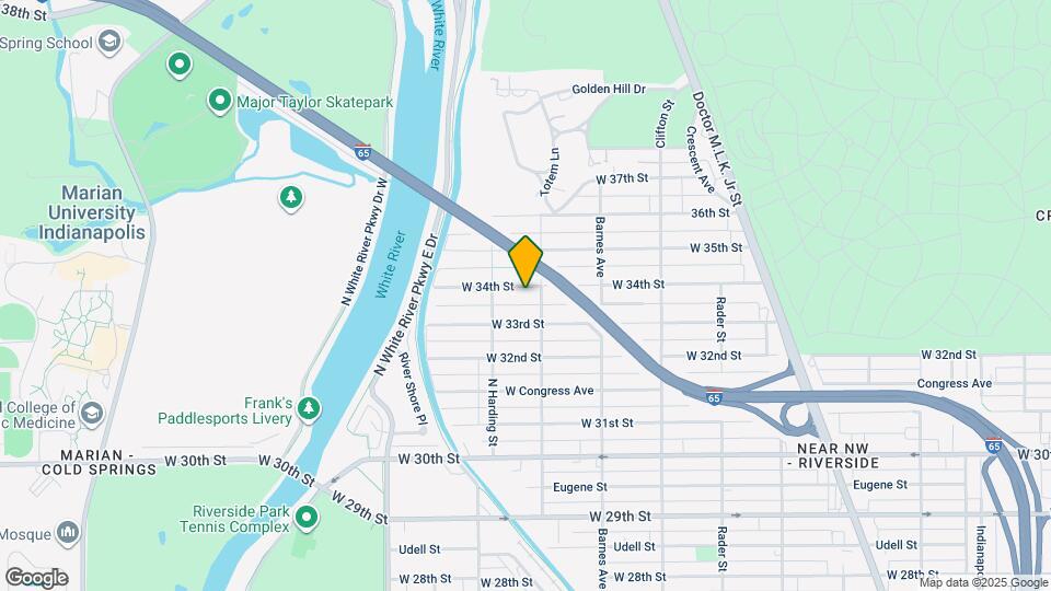 1315 W 34th St Map and Location Details
