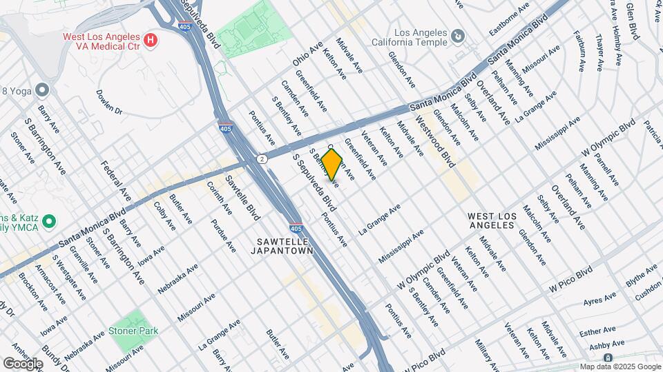 1835 S Bentley Ave Mapa y Detalles de la Ubicación