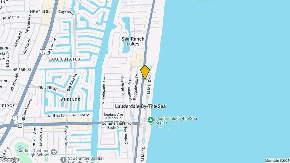 4608 N Ocean Dr Mapa y Detalles de la Ubicación