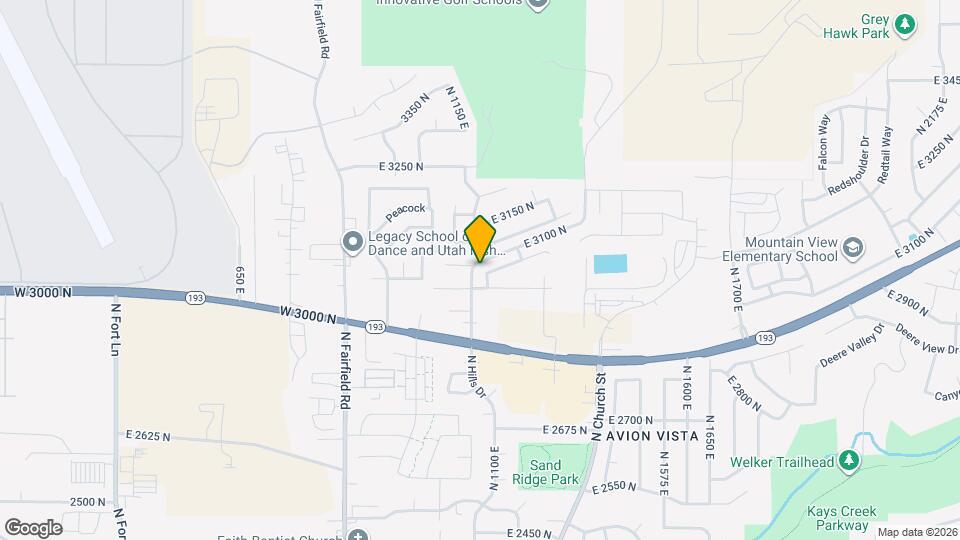 3061 N 1175 E Map and Location Details