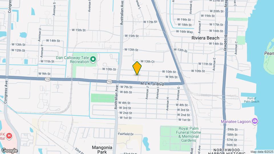 1001 W 9th St Map and Location Details