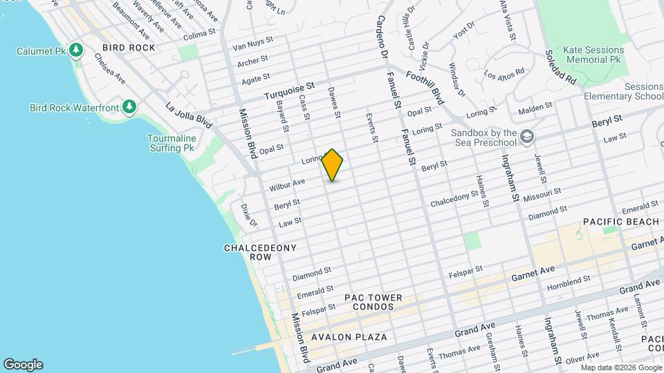 1012 Beryl St Map and Location Details