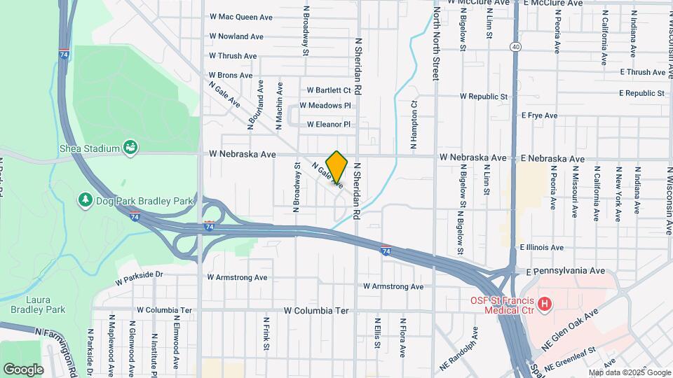 1725 N Gale Ave Map and Location Details