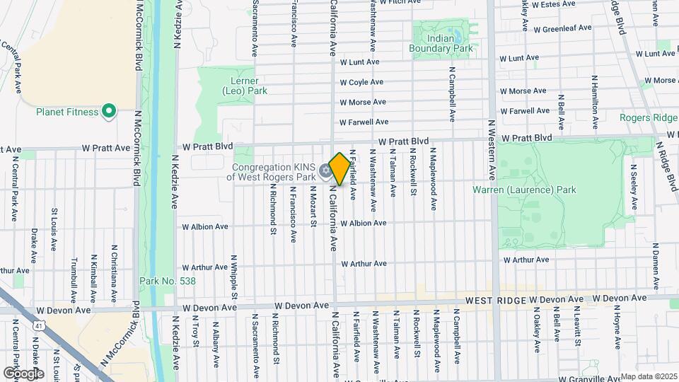2755 W North Shore Ave, Unit GDN Map and Location Details