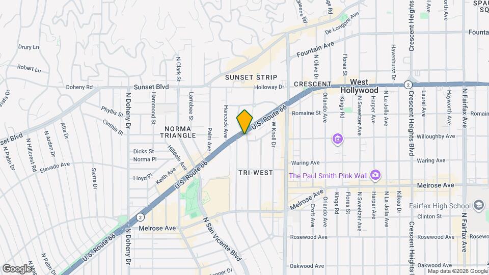 8704 Santa Monica Blvd Mapa y Detalles de la Ubicación