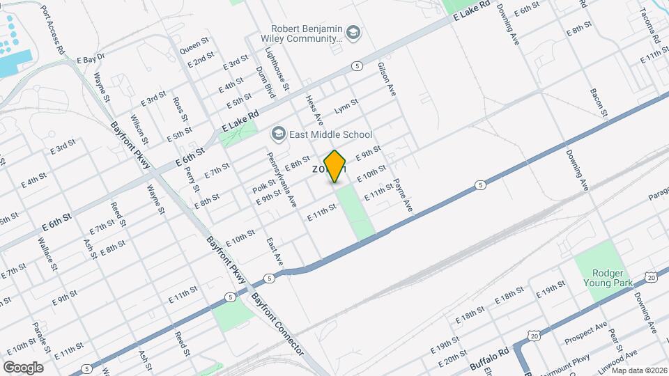 1204 E 10th St, Unit 1 Map and Location Details