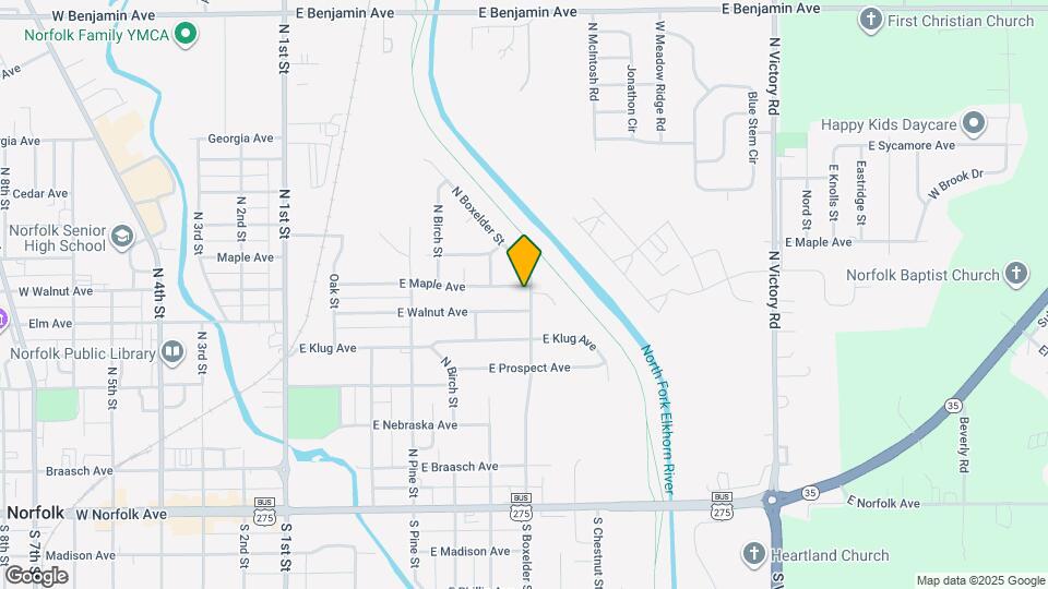 603 N Boxelder St Map and Location Details