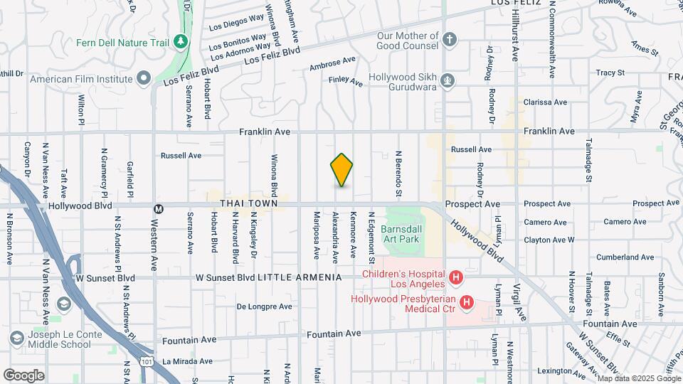 1716 N Alexandria Ave Map and Location Details
