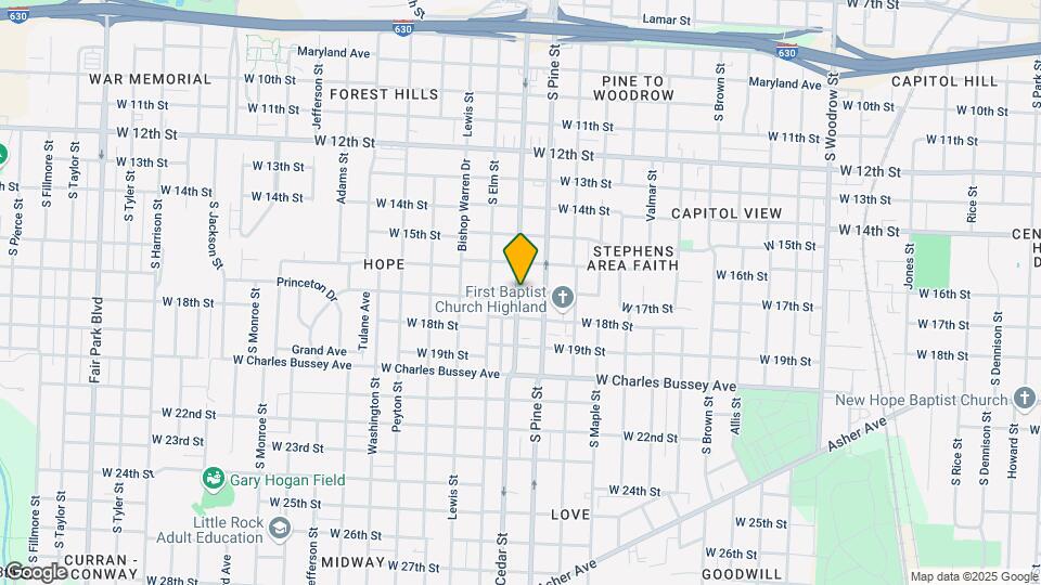 1701 S Cedar St Map and Location Details