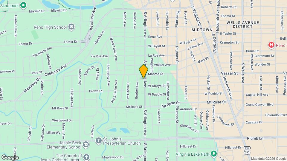 1227 S Arlington Ave Map and Location Details