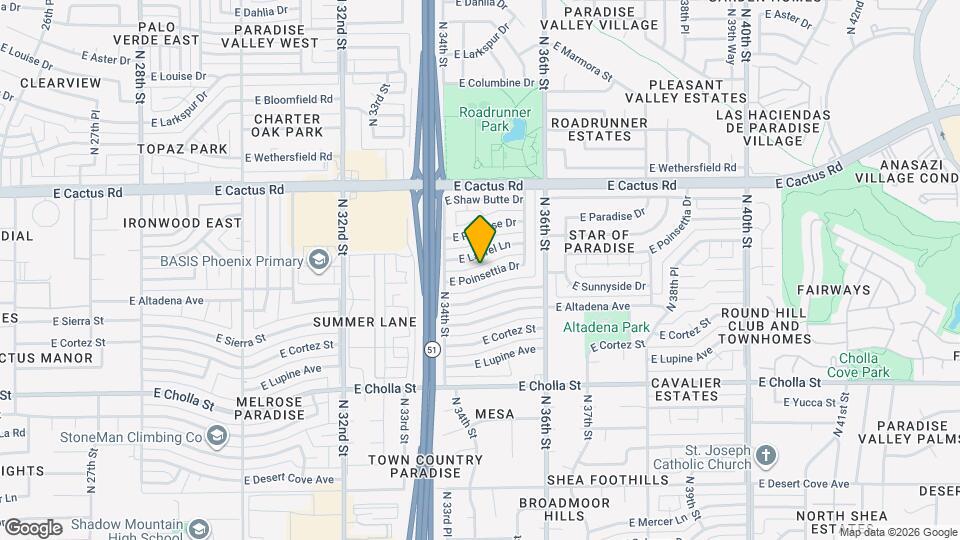 3430 E Poinsettia Dr Map and Location Details