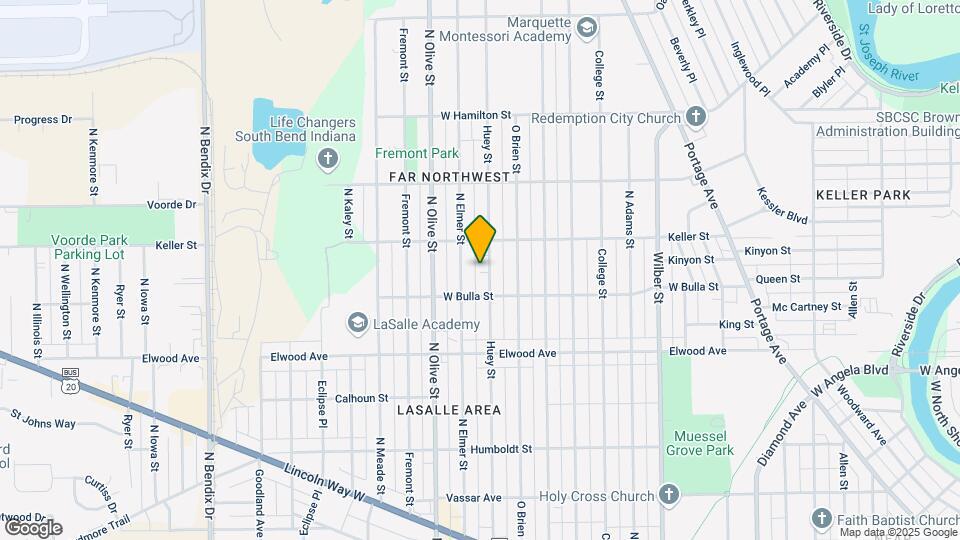 1625 Huey St Map and Location Details