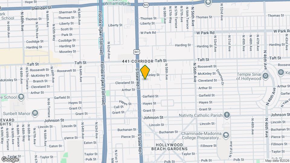 5946 McKinley St Map and Location Details