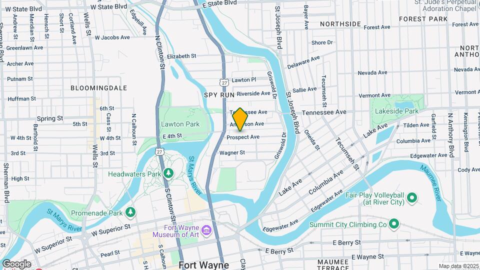 611 Prospect Ave Map and Location Details