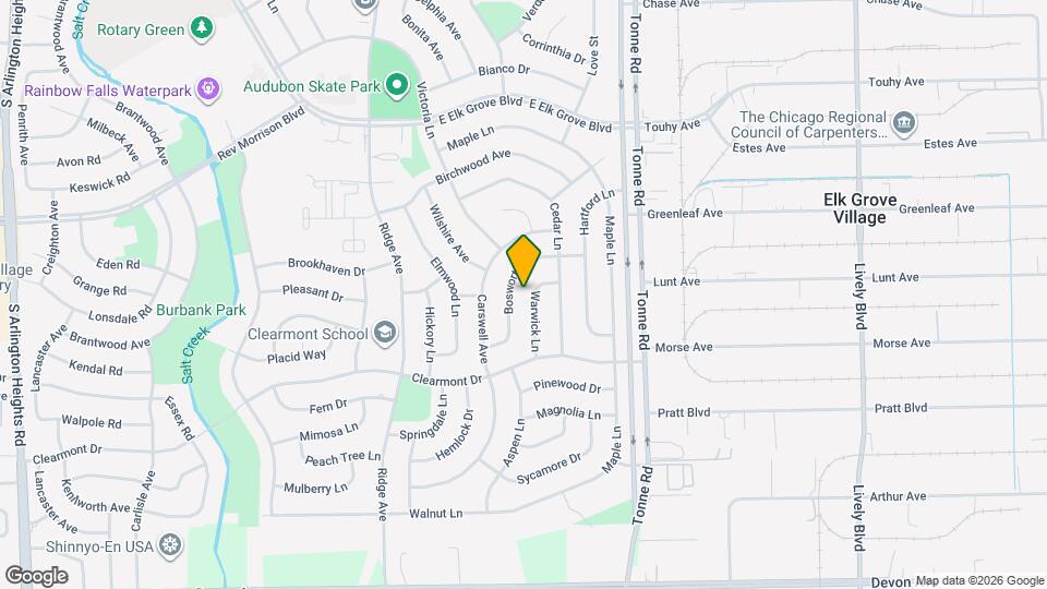 1060 Warwick Ln Map and Location Details